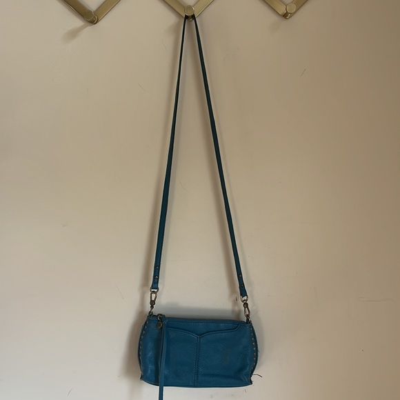 THE SAK Silverlake Teal Leather Studded Convertible Crossbody Bag - Picture 3 of 12